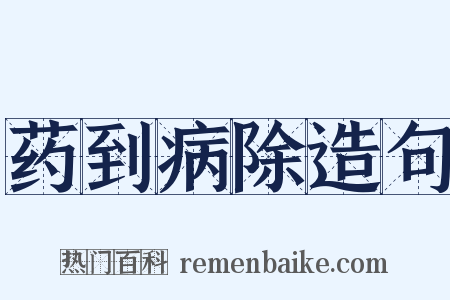 药到病除造句是什么意思的图片